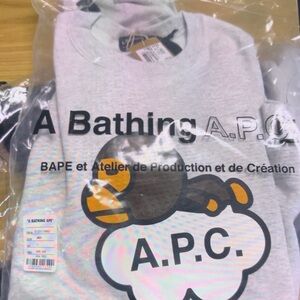 A.P.C. x BAPE Gray Graphic Sweatshirt